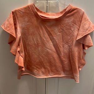 Arizona Ruffle Sleeve Cropped Top Size S